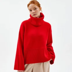 Pierre Robert Oversized Høyhalset Genser Med Avtagbar Hals